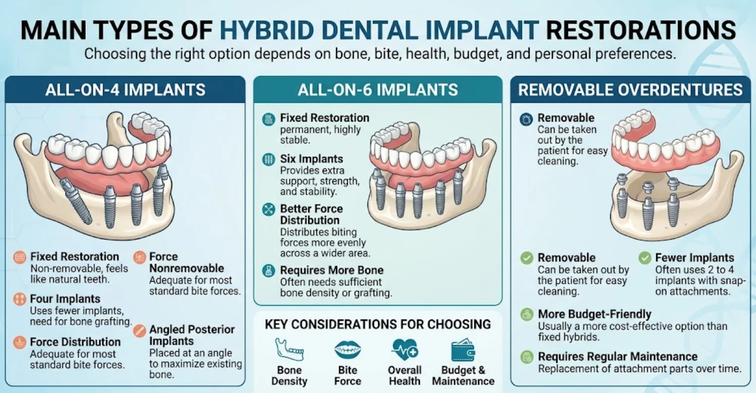 infographic Hybrid Dental Implant Rehabilitation